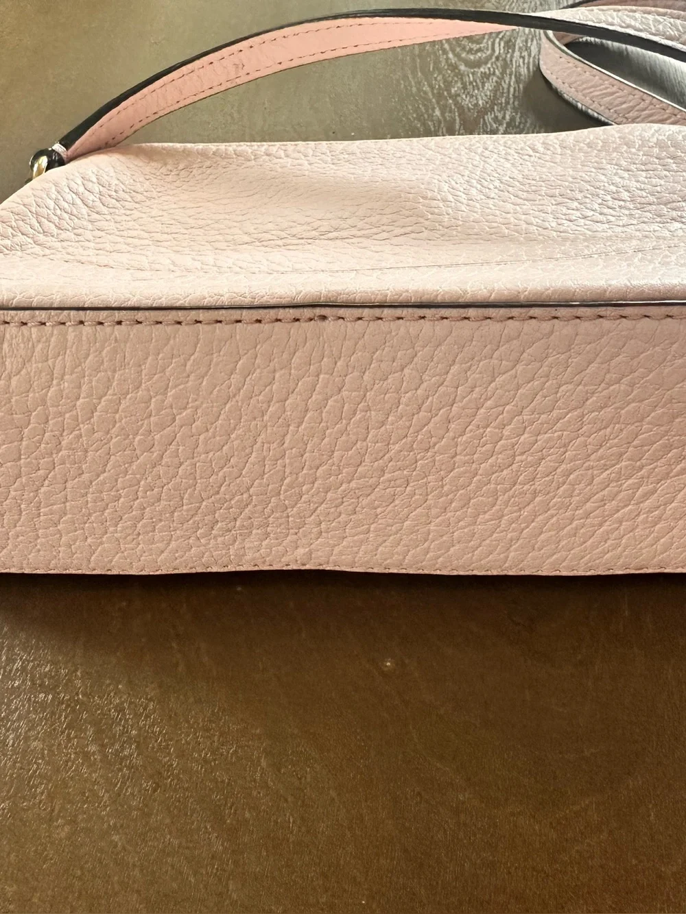 kate spade Blush Pink Pebbled Leather cross body bag  Gold Hardware